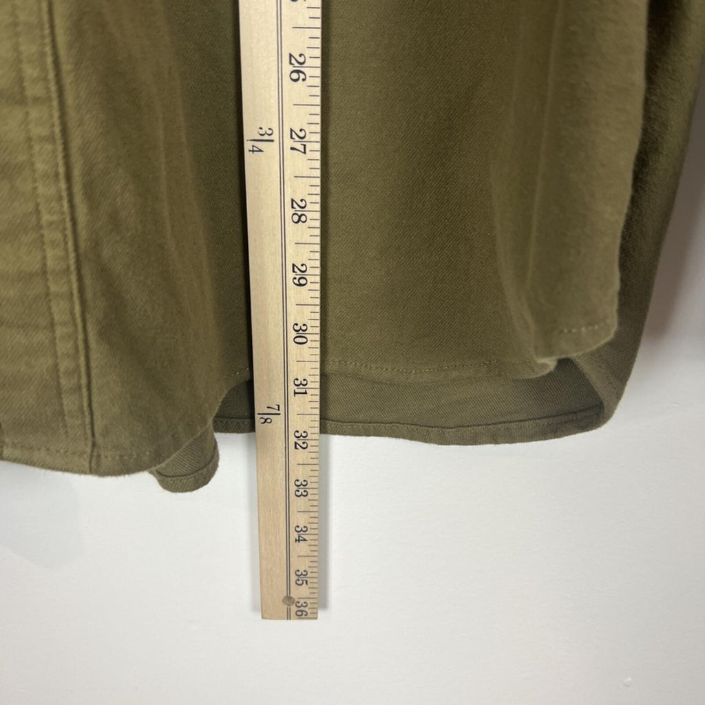 Carhartt Relaxed Fit Olive Button Down Shirt XL Workwear Cotton Utility