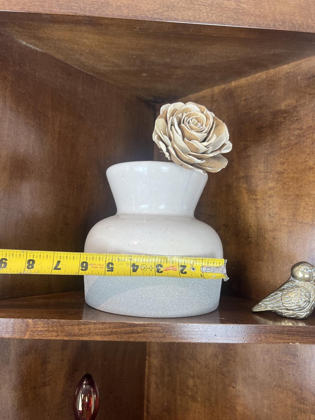 Modern Ceramic Vase Set Neutral Speckled Matte White Gray Boho Decor