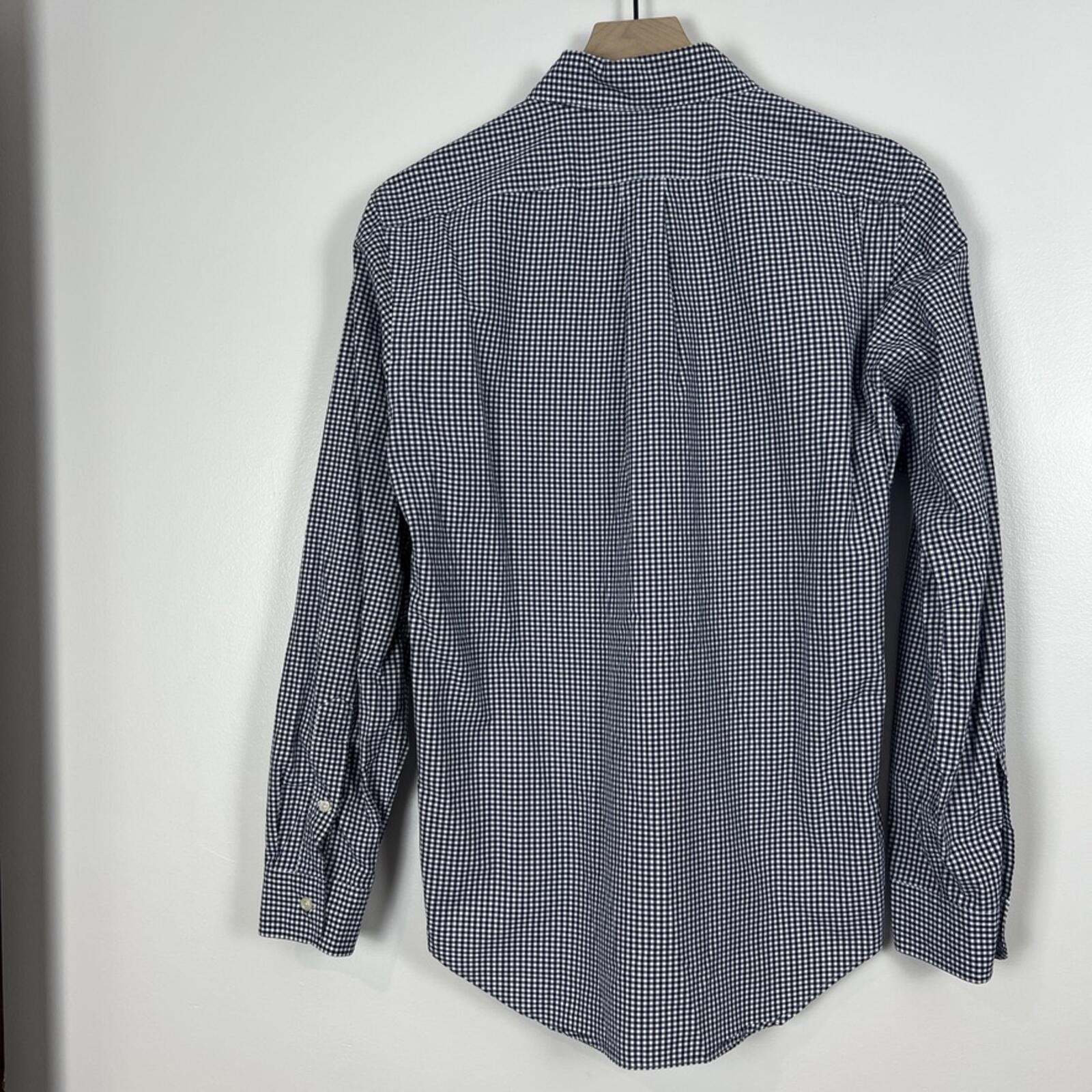 Ralph Lauren Blue Gingham Button Down Shirt Small Pony Logo Cotton Prep