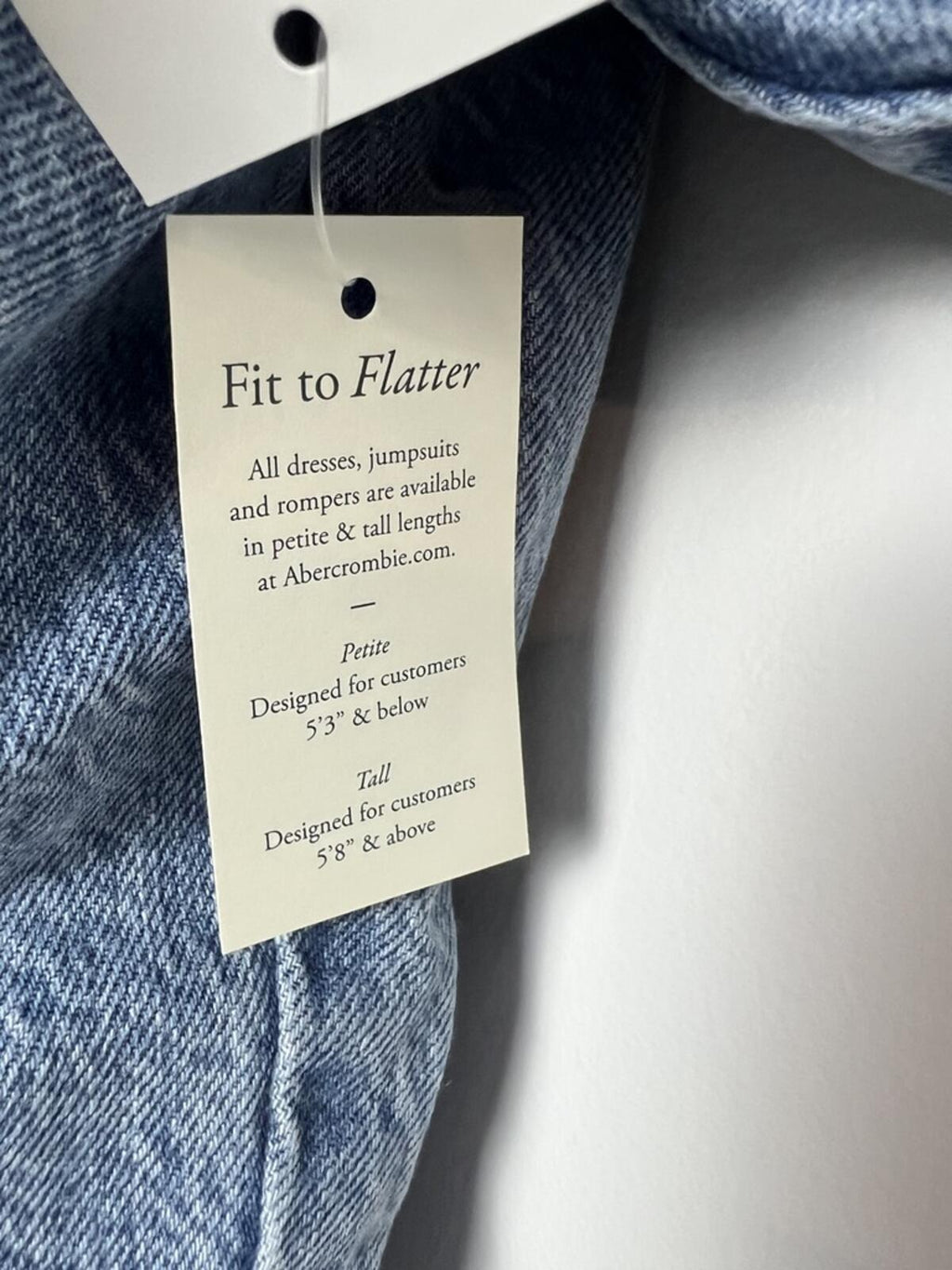 Abercrombie Denim Jumpsuit Short Sleeve Utility Wide Leg NWT XLP