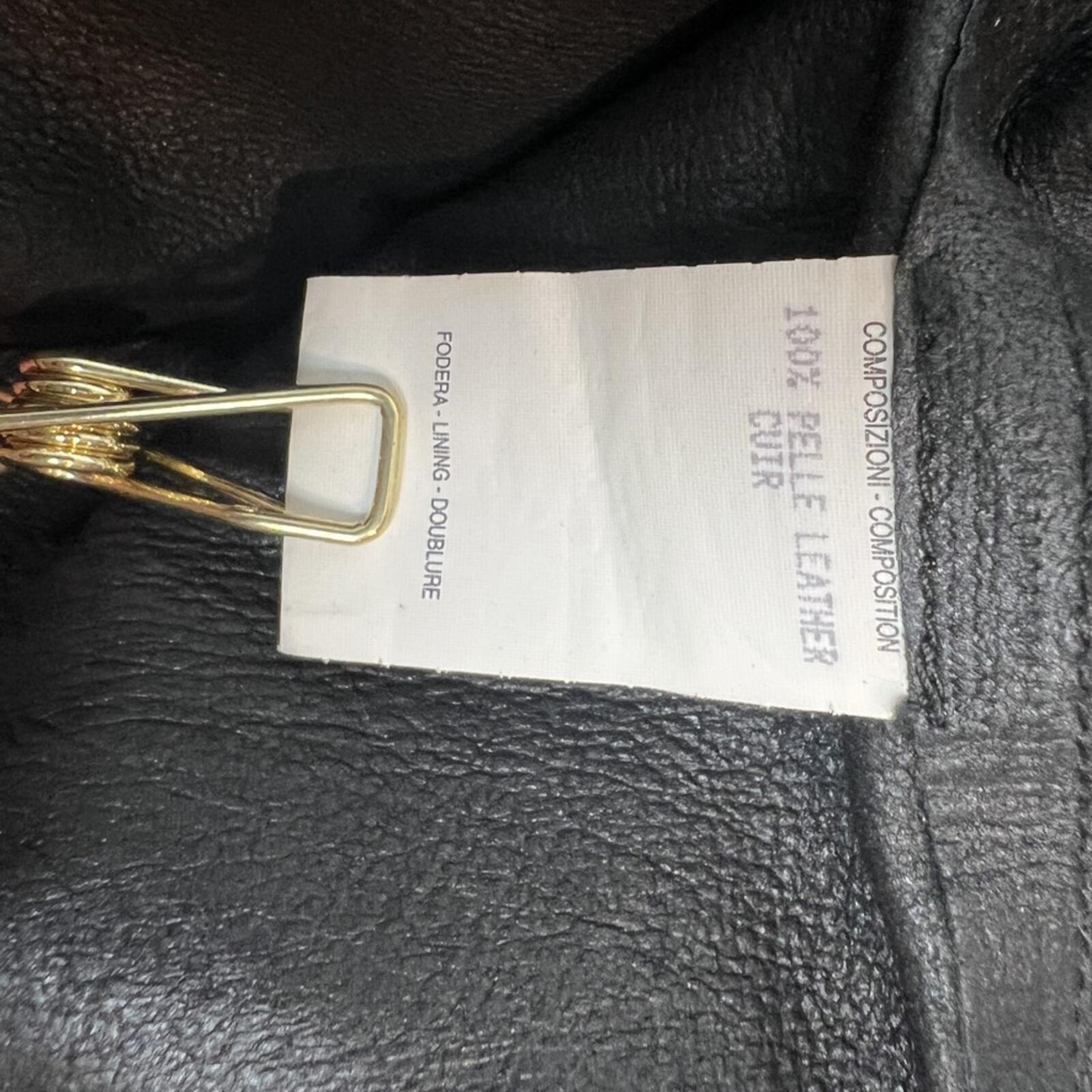 Gucci Black Leather Pants Womens 42 Straight Leg High Rise Italy Luxe