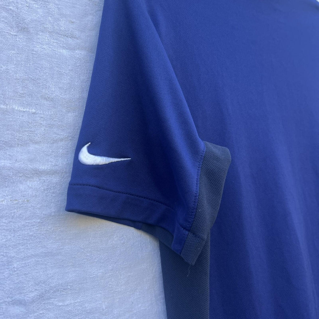 Nike Dri-FIT New England Patriots Polo Shirt Mens M Navy NFL Training