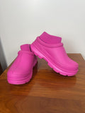 UGG Pink Waterproof Clog Boots Cozy Lined Slip On Shoes Size 8