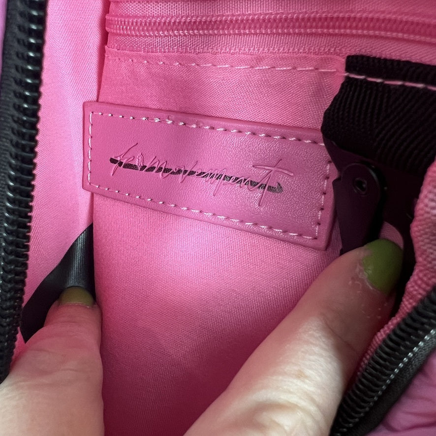 Free People Sling Bag Pink Orange Colorblock Crossbody Nylon Blend