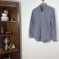 Ralph Lauren Blue Gingham Button Down Shirt Small Pony Logo Cotton Prep