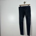 Alice + Olivia Black Leather Skinny Pants Womens 12 High Rise Zip USA