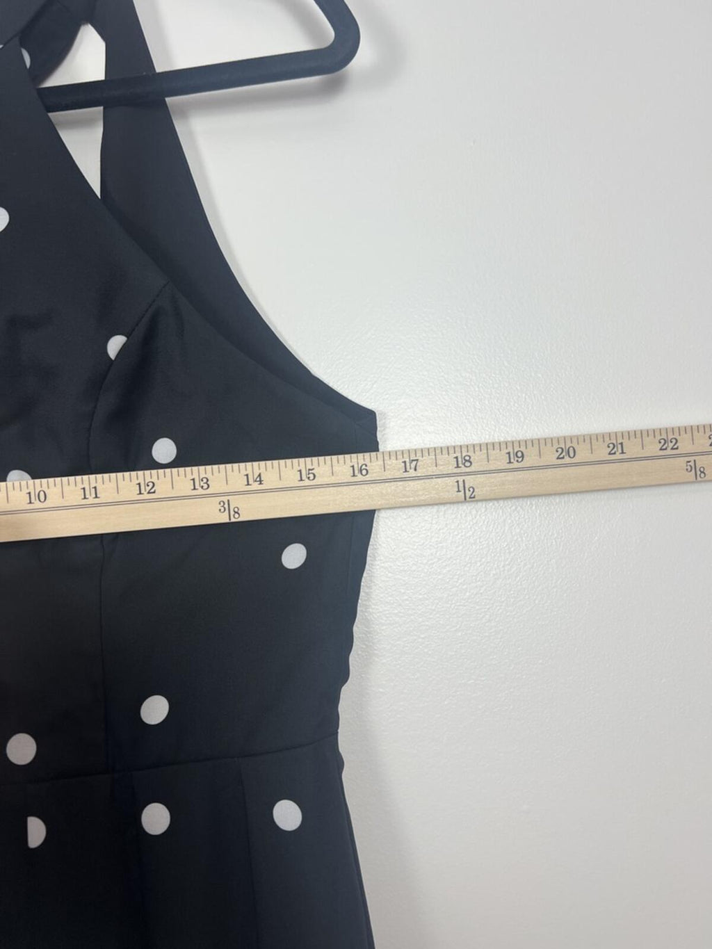 Free People Black Polka Dot Jumpsuit Halter Tie Back Wide Leg NWT Size 4