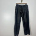 Vintage Black Leather Straight Leg Pants Womens 32x30 High Rise Soft Leather