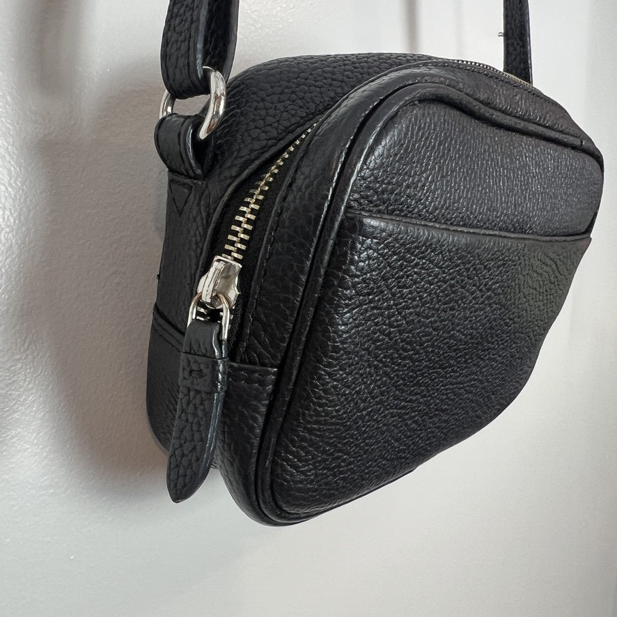 Corder London Black Pebbled Leather Crossbody Bag Adjustable Strap