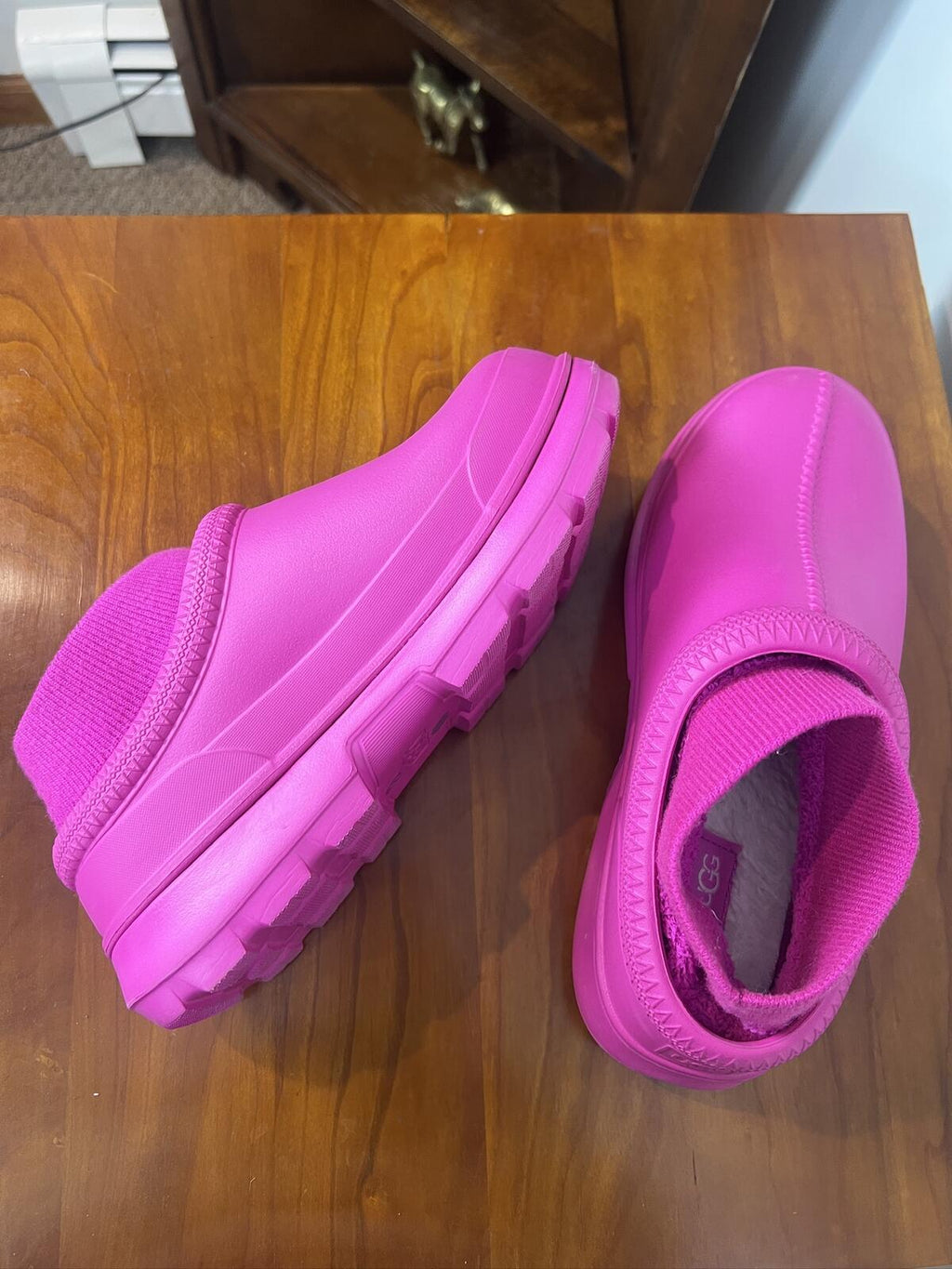 UGG Pink Waterproof Clog Boots Cozy Lined Slip On Shoes Size 8