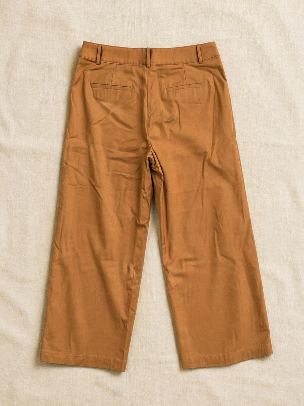 LOFT Petite Wide Leg Crop Cargo Pants Camel Brown Size 12P NWT
