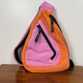 Free People Sling Bag Pink Orange Colorblock Crossbody Nylon Blend