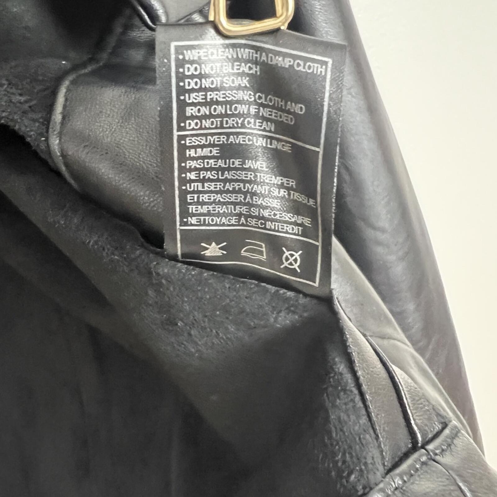 BB Dakota Faux Leather Jacket Womens Small Black Drape Open Moto Crop