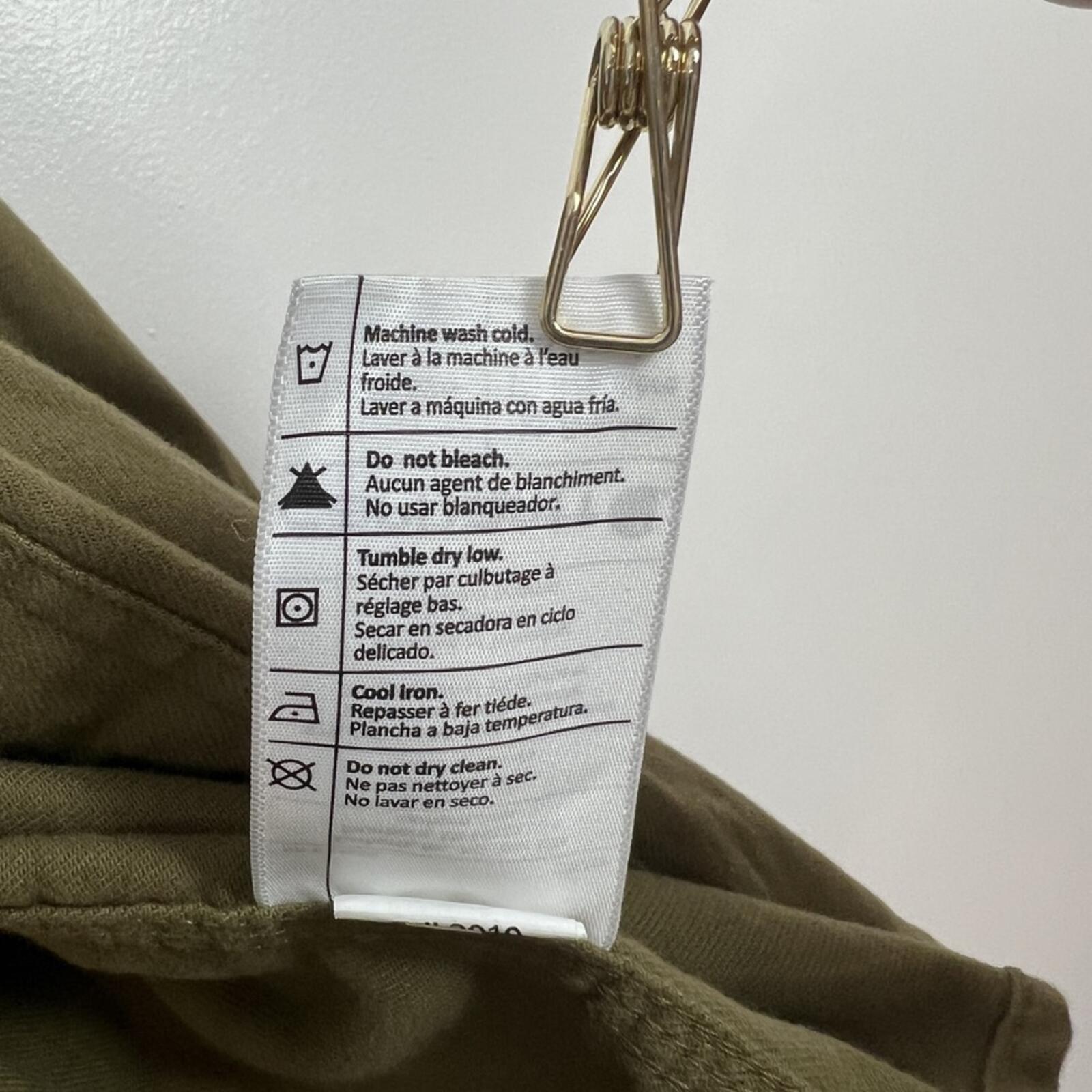 Carhartt Relaxed Fit Olive Button Down Shirt XL Workwear Cotton Utility