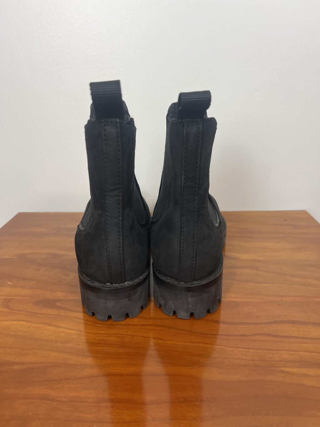 Thursday Boot Co Black Chelsea Boots Lug Sole Leather Size 7 Wide NWOT