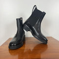 Flattered Black Leather Chelsea Boots EU 35 Women's Classic Ankle Boots