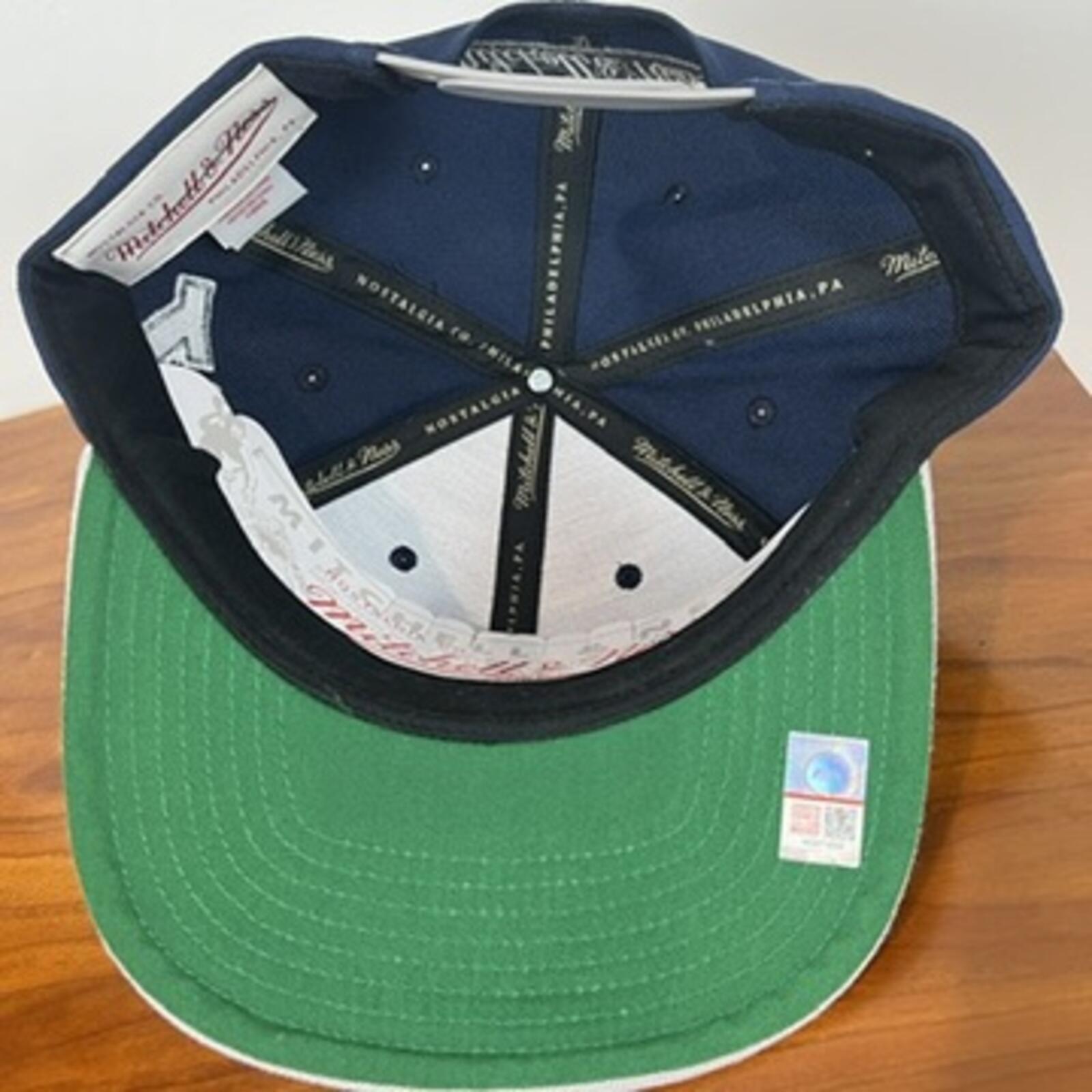 Yale Bulldogs Snapback Hat Mitchell & Ness Navy Gray NWT NCAA Cap