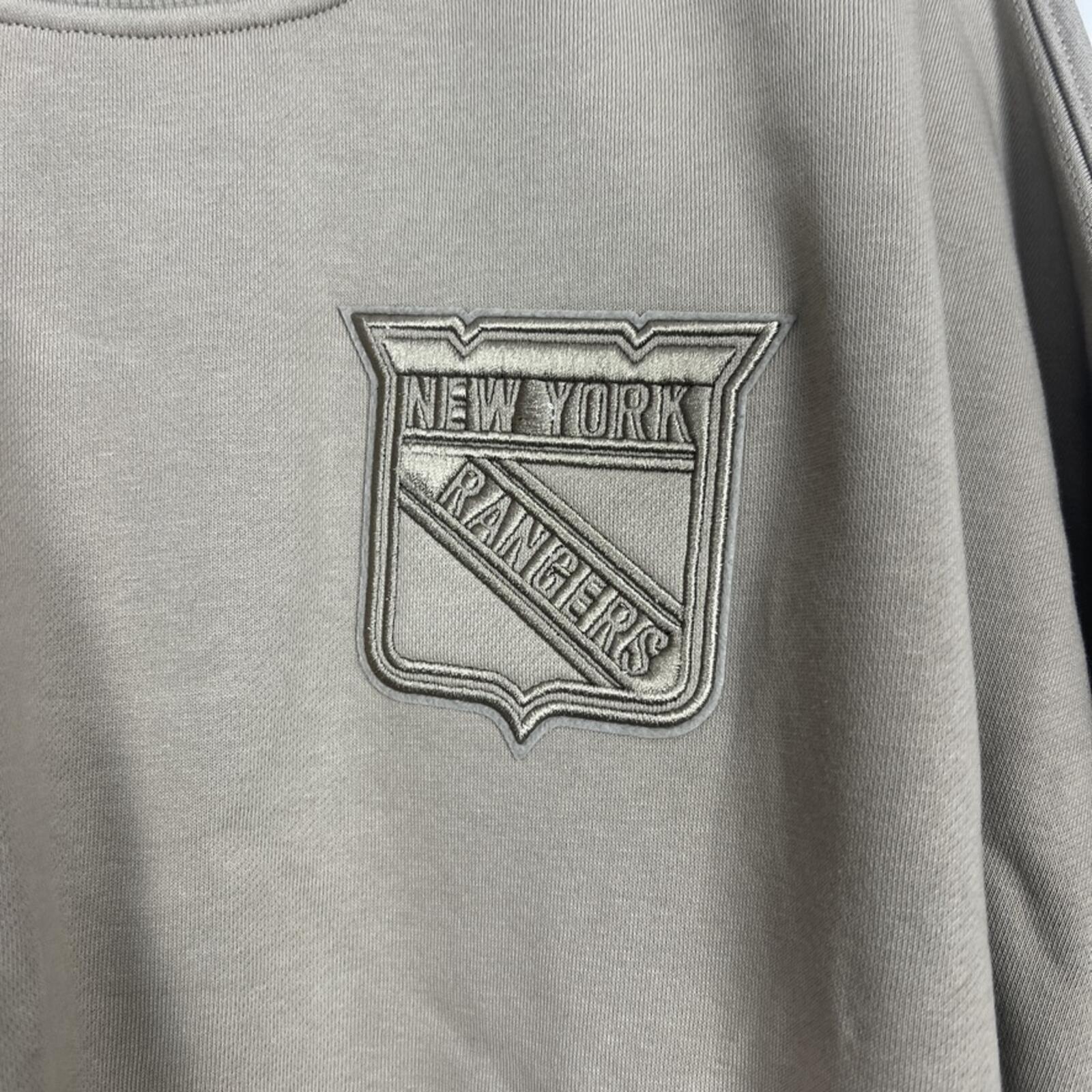 NWOT NY Rangers Pro Standard Cropped Crewneck Sweatshirt Beige L