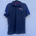 Nike Dri-FIT New England Patriots Polo Shirt Mens M Navy NFL Training
