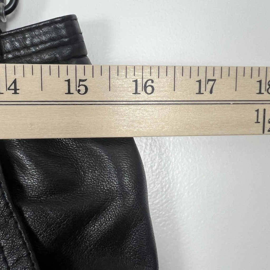 Vintage Black Leather Straight Leg Pants Womens 32x30 High Rise Soft Leather