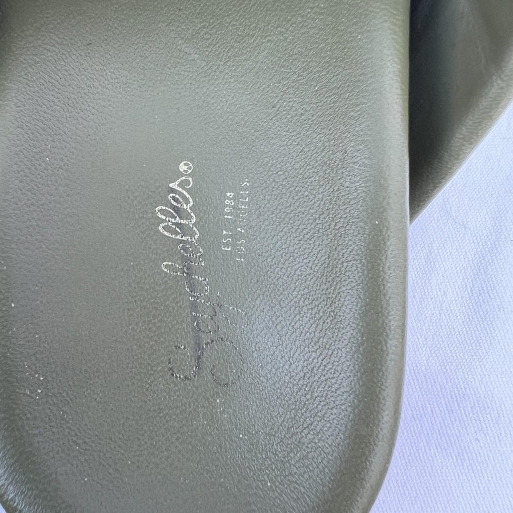 Seychelles Olive Green Slide Sandals Padded Cross Strap Size 9 NWOT