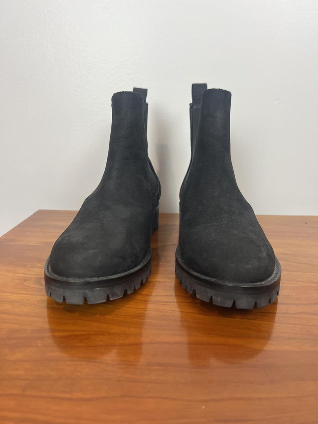 Thursday Boot Co Black Chelsea Boots Lug Sole Leather Size 7 Wide NWOT