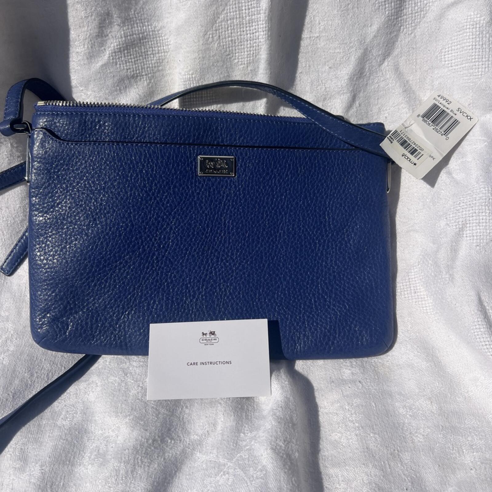 NWT Coach Madison East West Swingpack Blue Crossbody F49992 No Tag