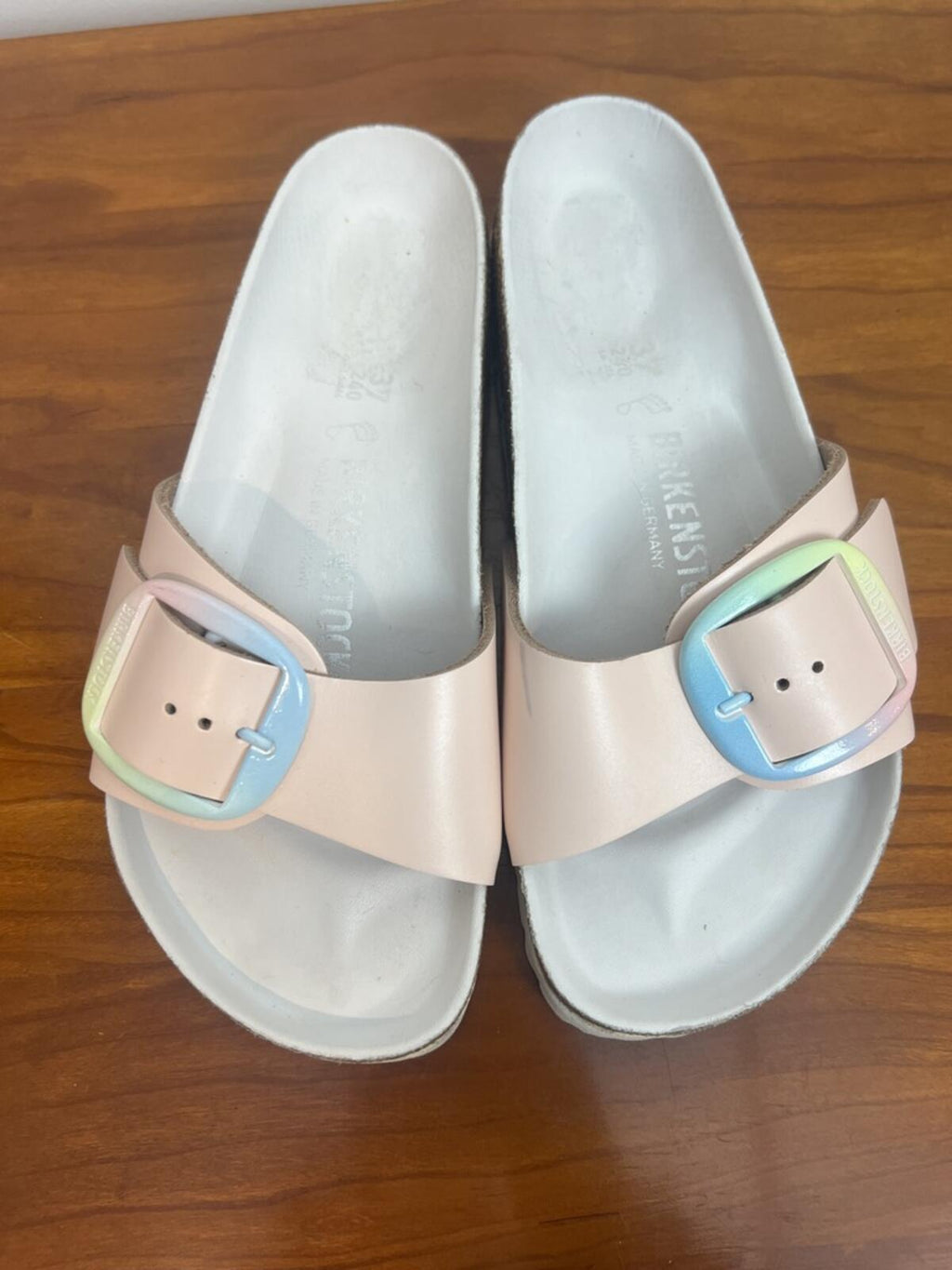 Birkenstock Madrid Sandals EU 37 US 6 - 6 1/2 Blush Pink Pastel Buckle Slide