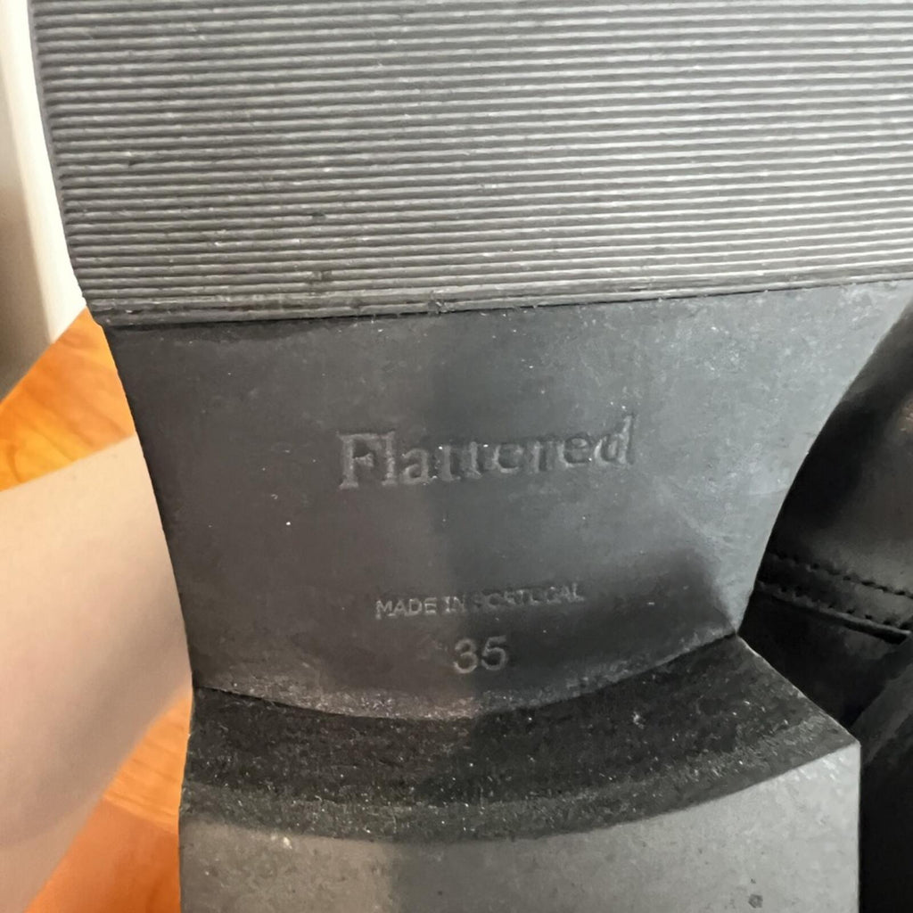 Flattered Black Leather Chelsea Boots EU 35 Women's Classic Ankle Boots