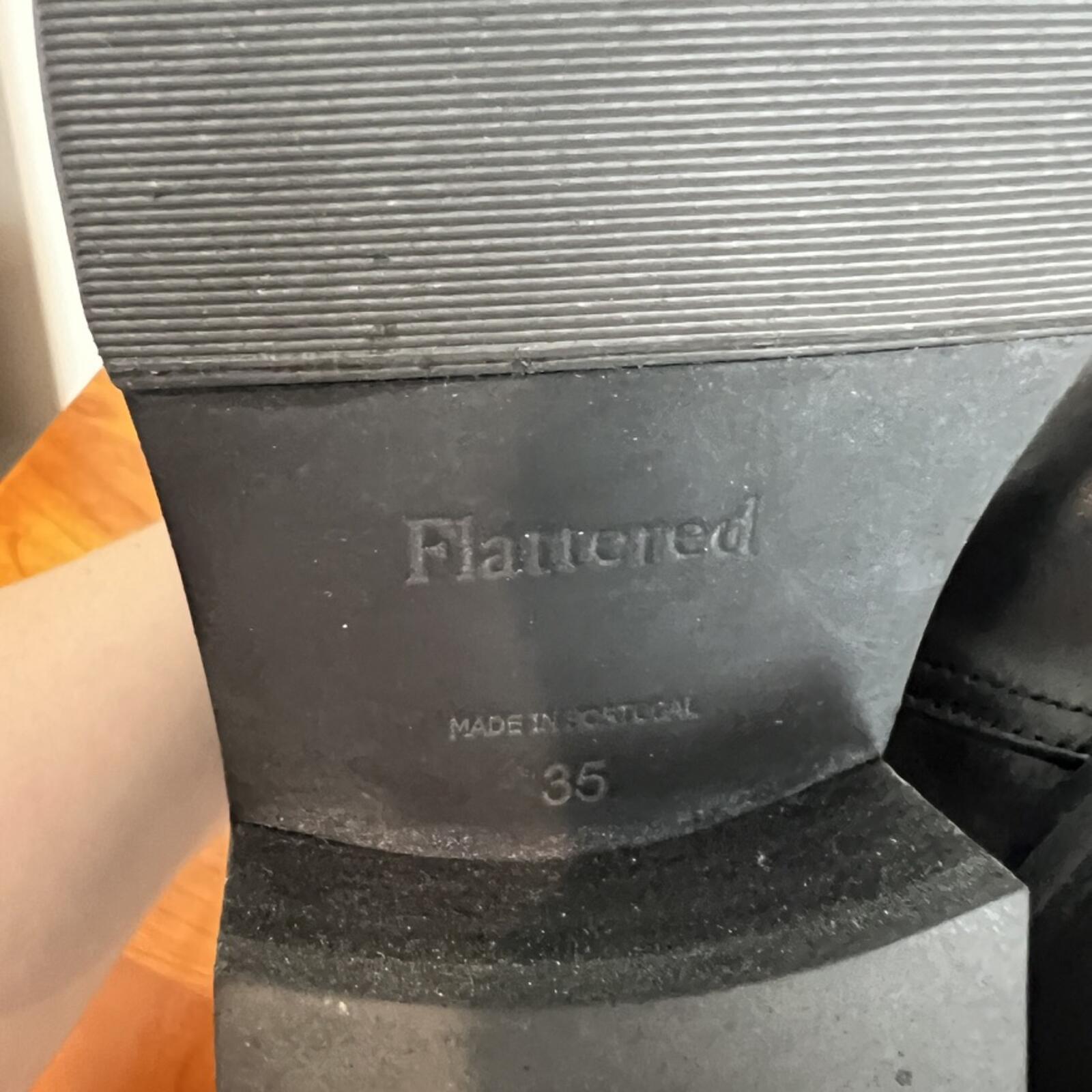 Flattered Black Leather Chelsea Boots EU 35 Women's Classic Ankle Boots