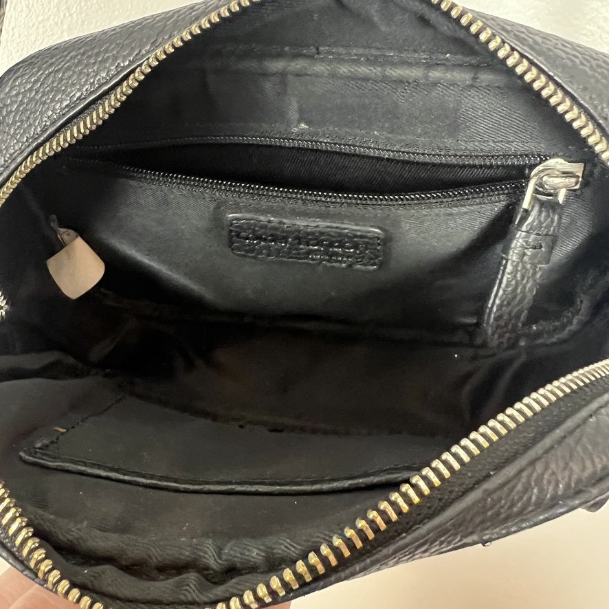 Corder London Black Pebbled Leather Crossbody Bag Adjustable Strap