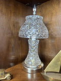 Vintage Cut Glass Table Lamp Crystal Style Bedside Lamp 13 Inch Tall