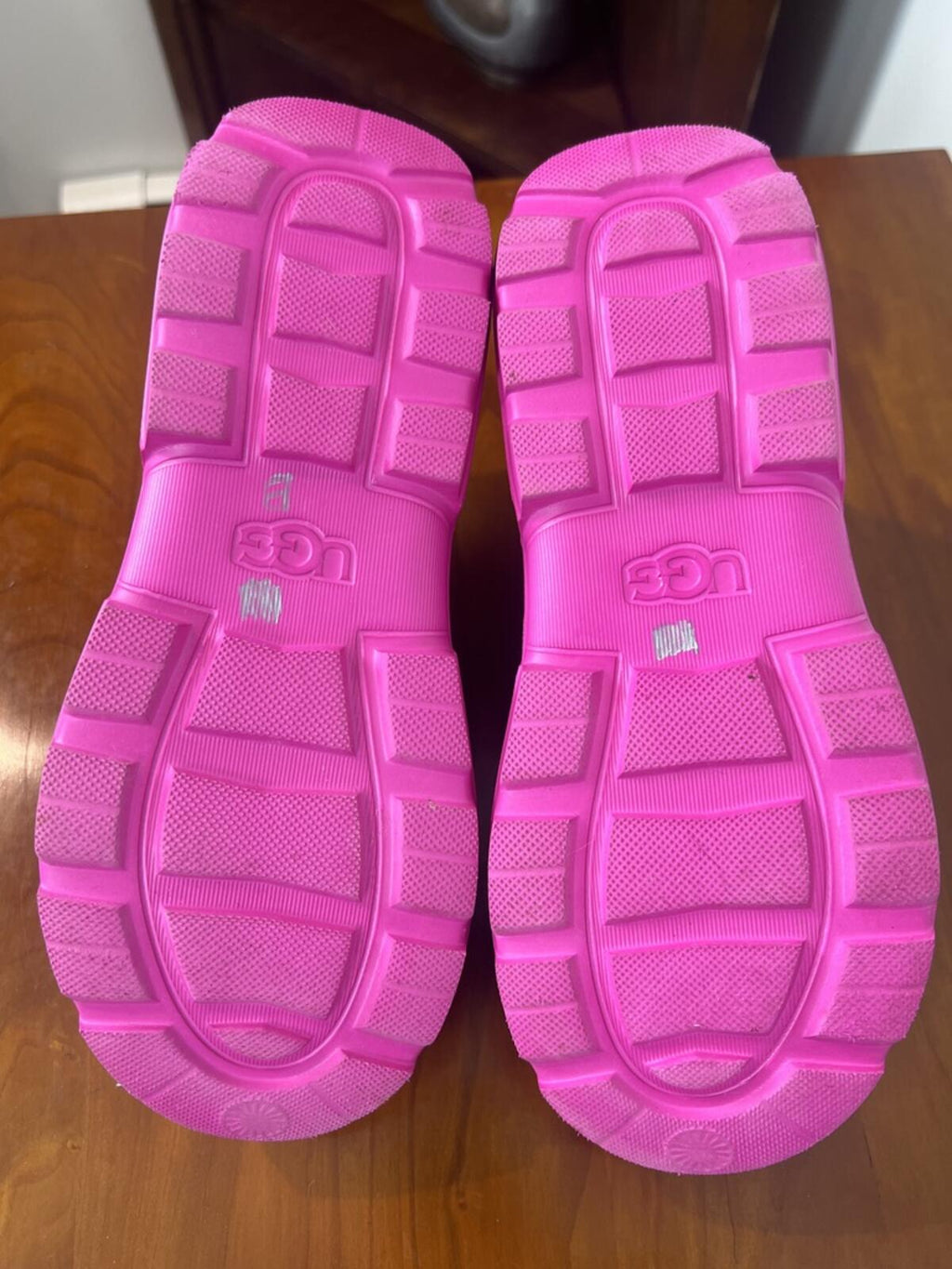 UGG Pink Waterproof Clog Boots Cozy Lined Slip On Shoes Size 8