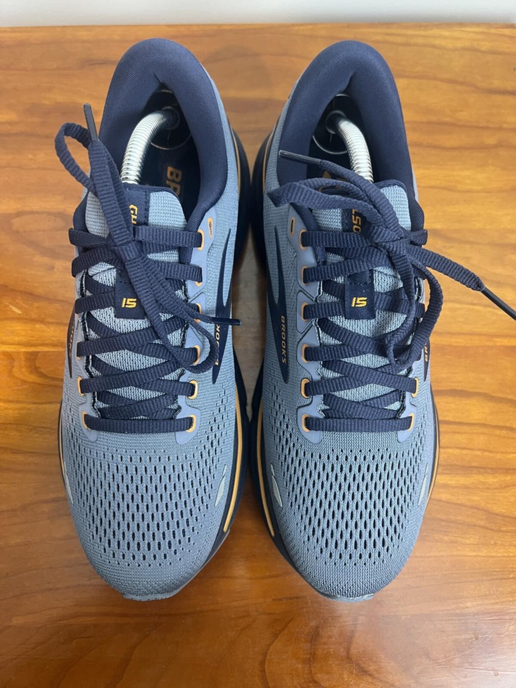 Brooks Ghost 15 Running Shoes Mens 7 Gray Blue Orange NWOT Try On Only