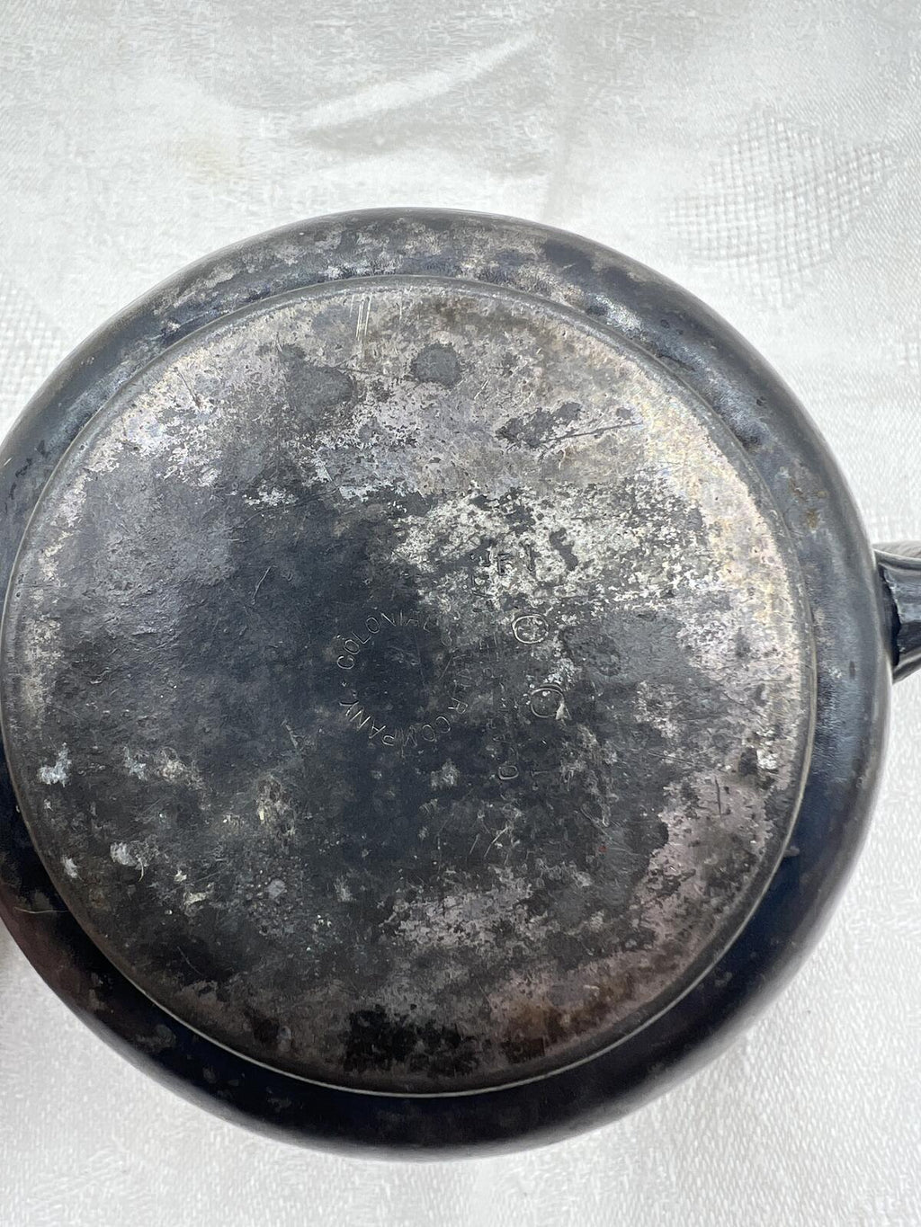 Antique Colonial Quadruple Silver Plate Company Sugar Bowl - Hand Engraved