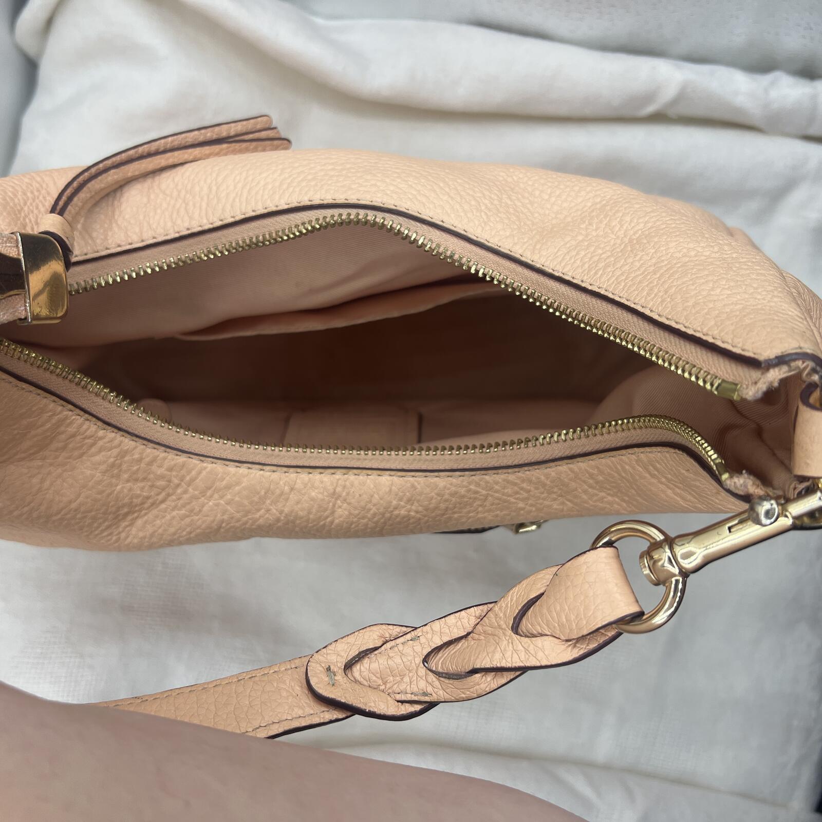 Coach Jules Hobo Bag C9190 Faded Blush Pebbled Leather Shoulder Crossbody Purse