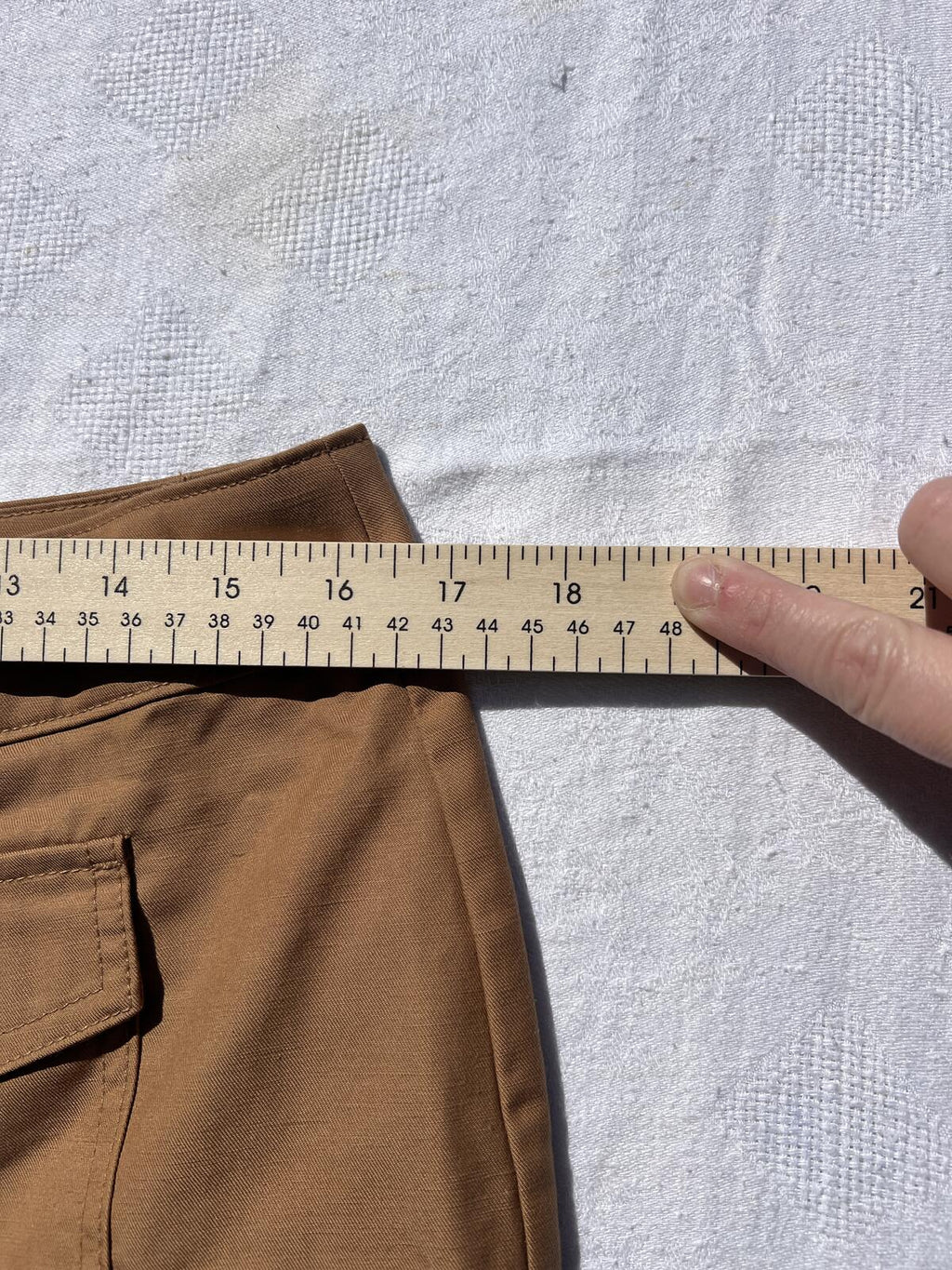 LOFT Petite Wide Leg Crop Cargo Pants Camel Brown Size 12P NWT