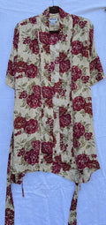 Vintage SILX by August Silk 100% Silk Floral Kimono Robe Cover-Up Medium