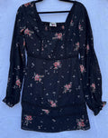 Show Me Your Mumu Helen Dress Dancing Floral Black Mini Dress Small