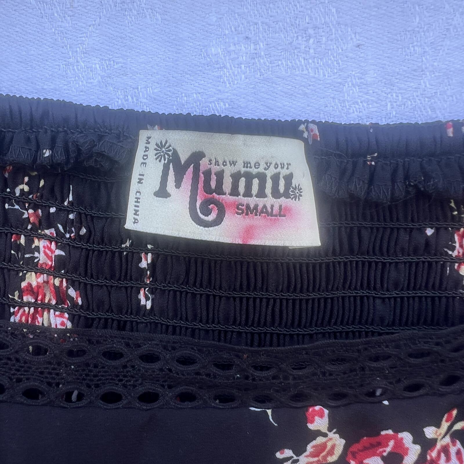 Show Me Your Mumu Helen Dress Dancing Floral Black Mini Dress Small