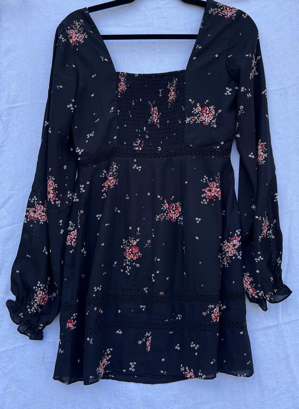 Show Me Your Mumu Helen Dress Dancing Floral Black Mini Dress Small