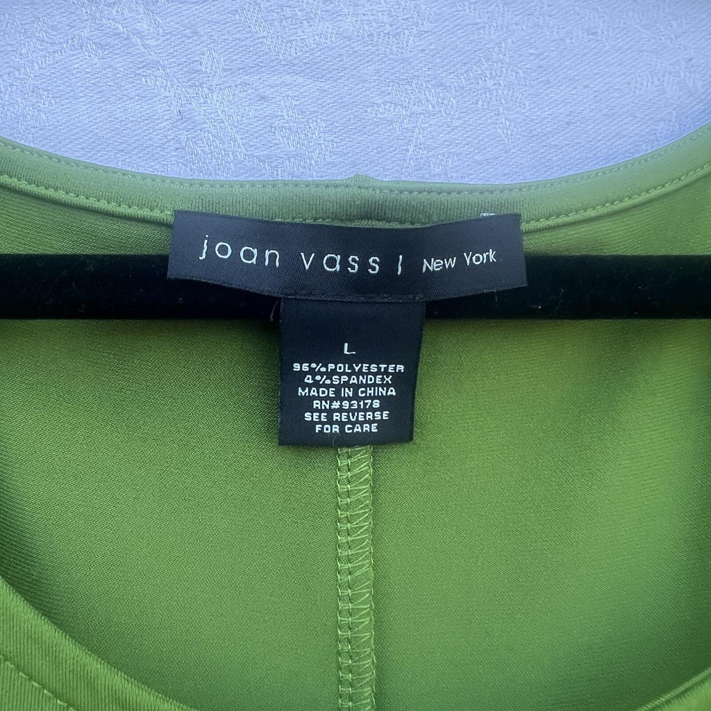 Joan Vass New York Lime Green Sleeveless Swing Dress Size Large