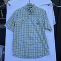 Carhartt Force Men’s Plaid Short Sleeve Button Down Shirt Size M Relaxed Fit