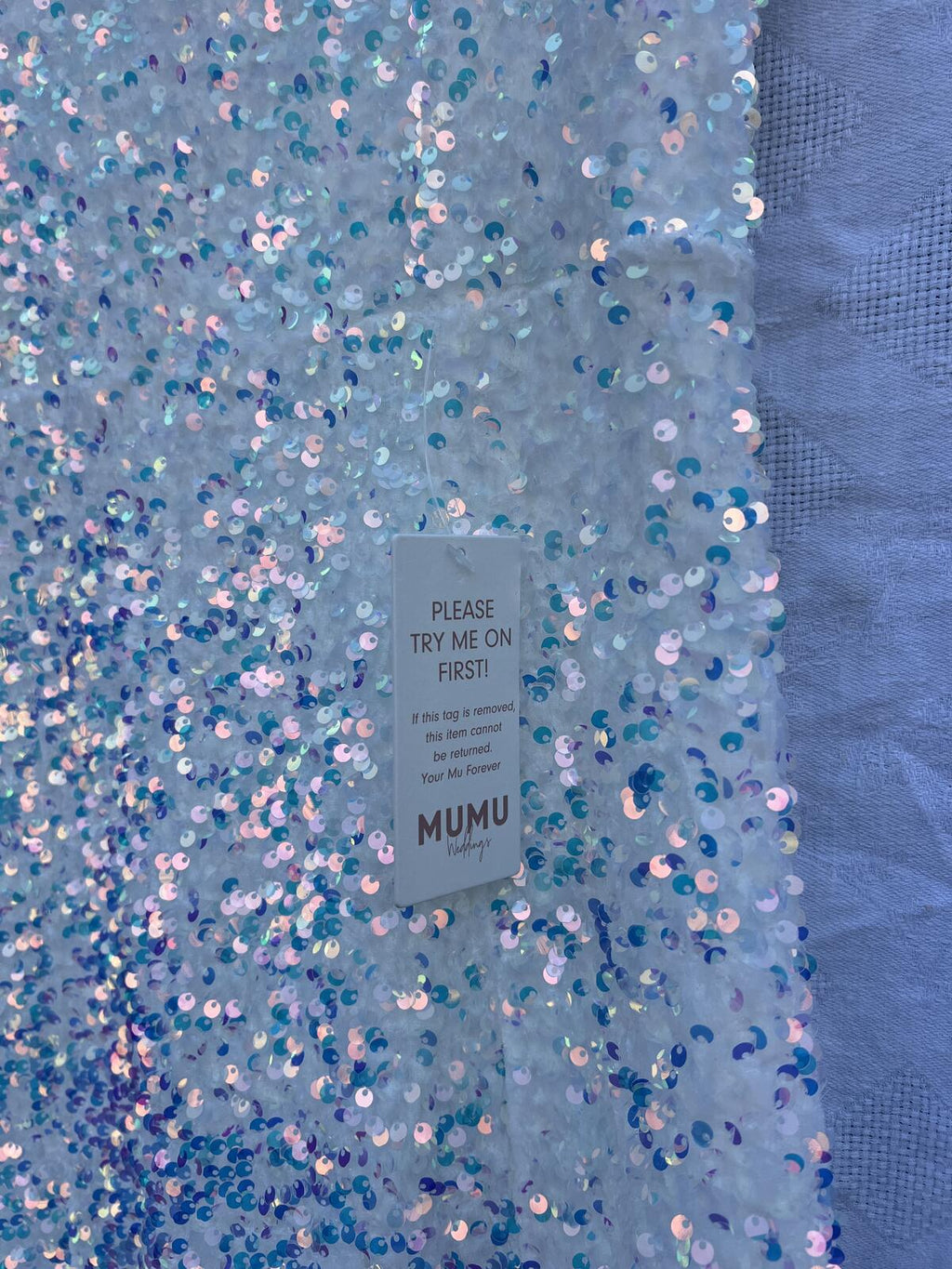 NWT Show Me Your Mumu Sequin Midi / Maxi Dress XL White Iridescent Party Glam