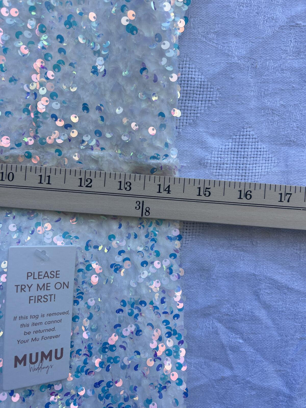 NWT Show Me Your Mumu Sequin Midi / Maxi Dress XL White Iridescent Party Glam