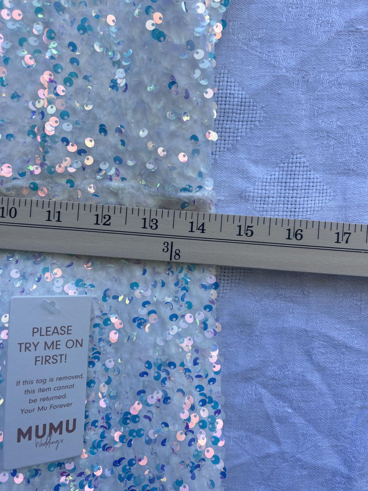 NWT Show Me Your Mumu Sequin Midi / Maxi Dress XL White Iridescent Party Glam