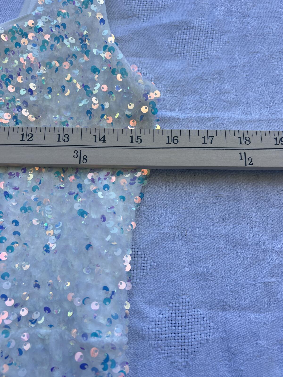 NWT Show Me Your Mumu Sequin Midi / Maxi Dress XL White Iridescent Party Glam