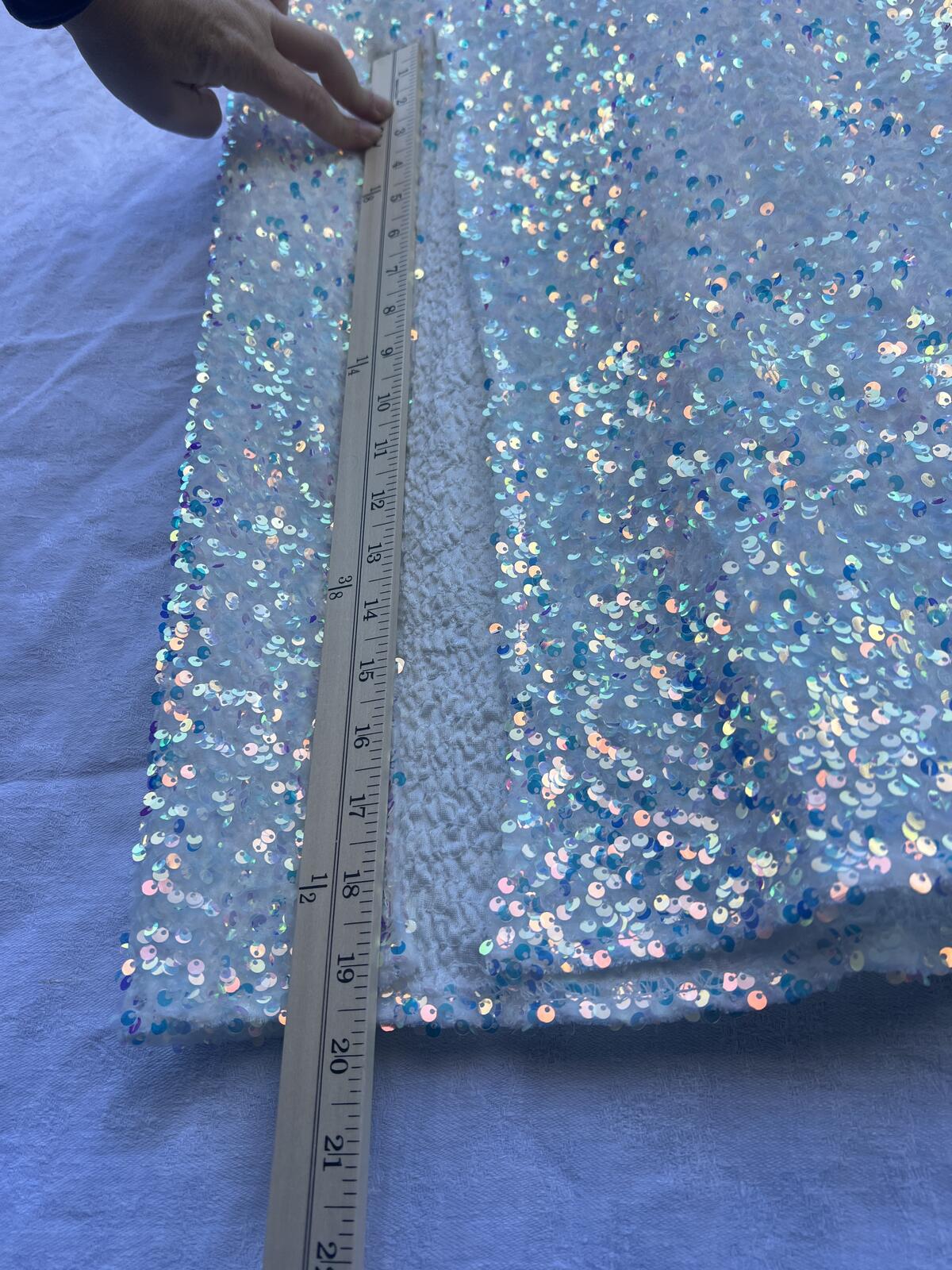 NWT Show Me Your Mumu Sequin Midi / Maxi Dress XL White Iridescent Party Glam
