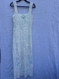 NWT Show Me Your Mumu Sequin Midi / Maxi Dress XL White Iridescent Party Glam