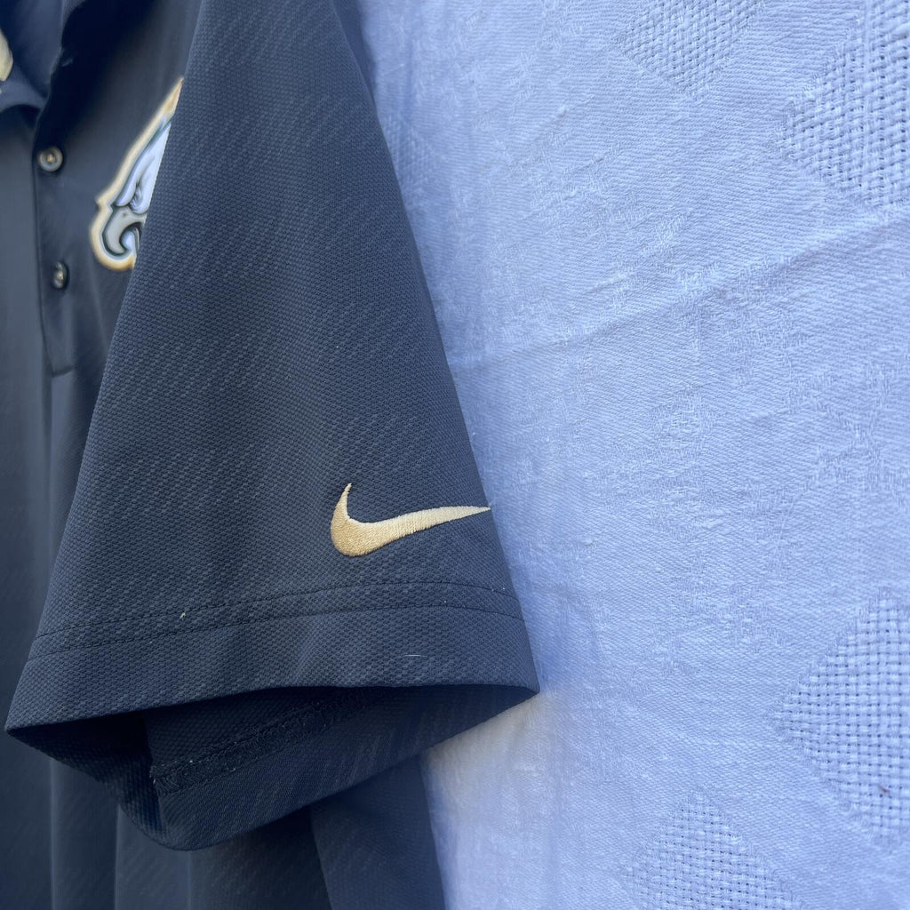 Nike Dri-FIT Eagles Polo Shirt Mens Large Black NFL Golf Performance